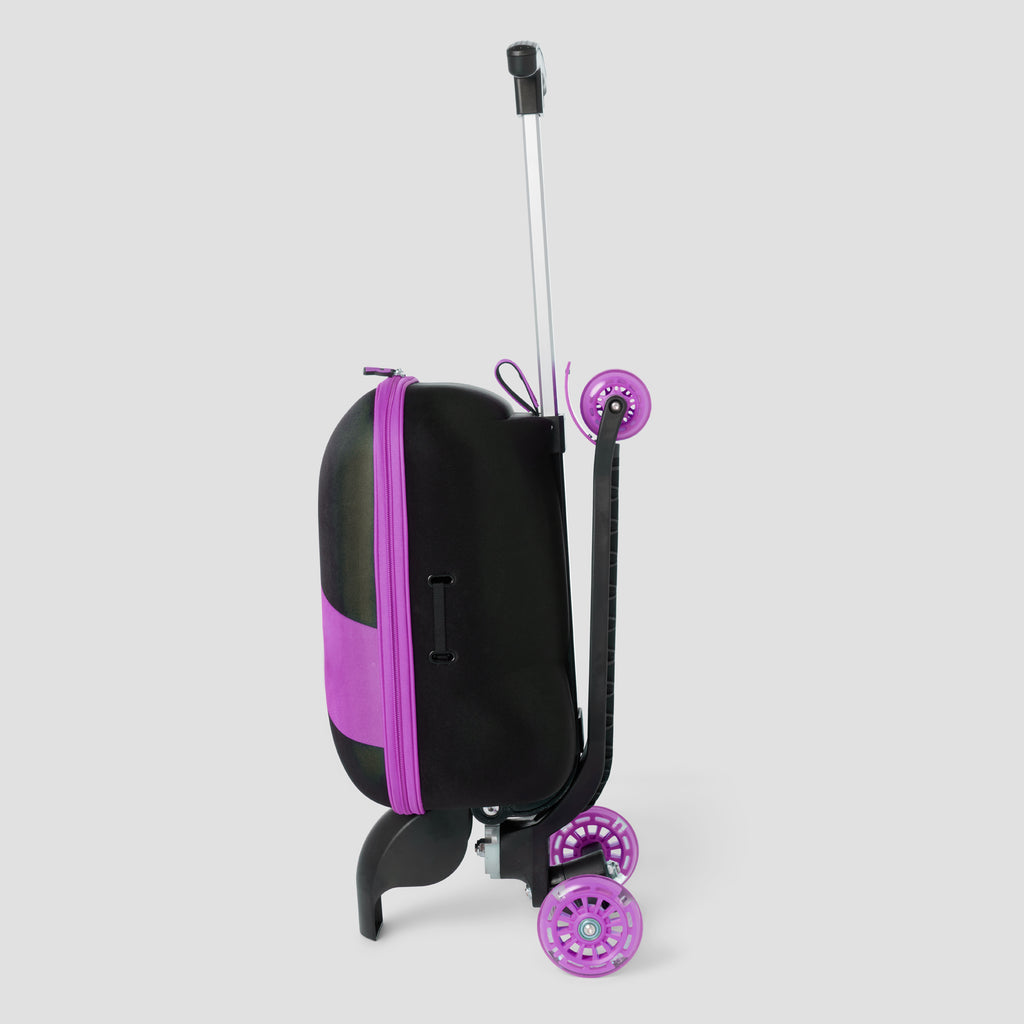 Purple Kids Scooter Suitcase ROLL RIDER