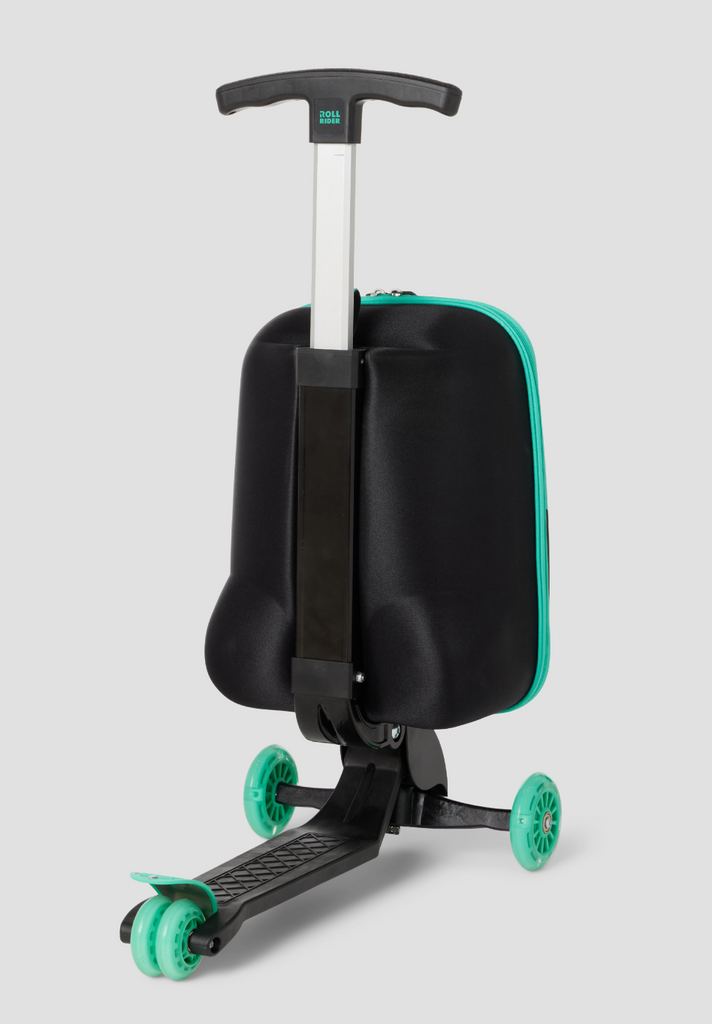 Roll Rider Turbo Green Kids Scooter Suitcase | ROLL RIDER