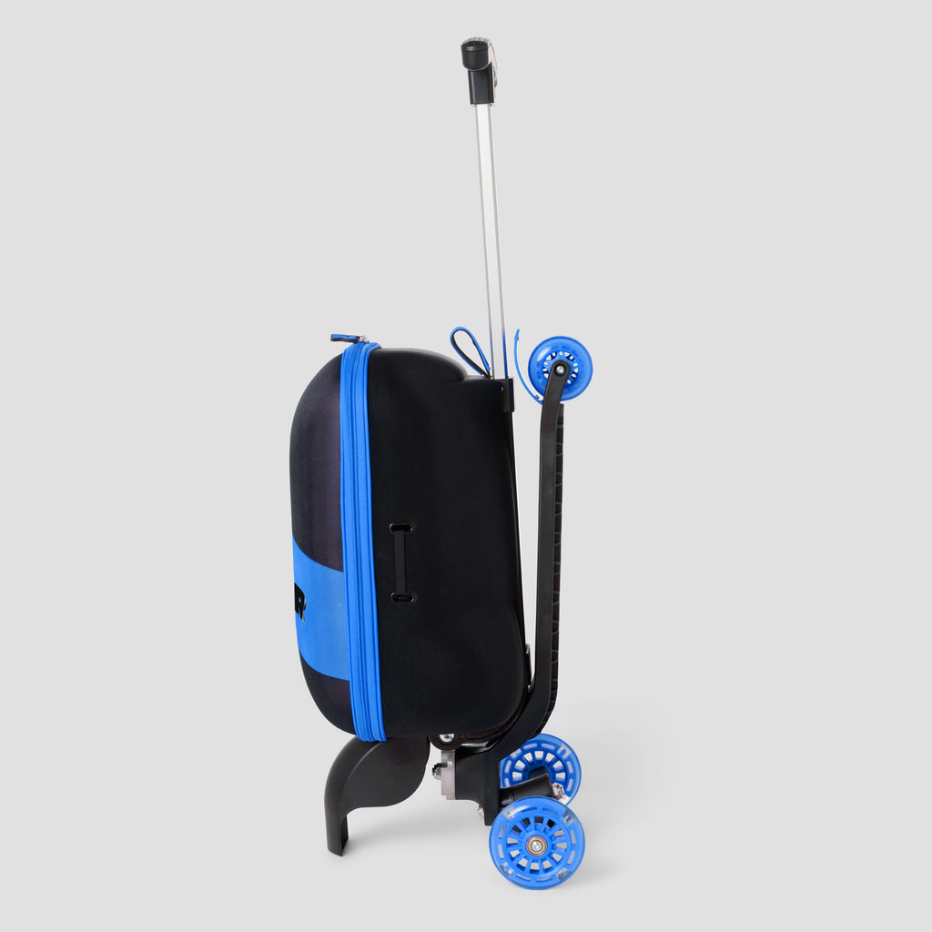 Blue Kids Scooter Suitcase ROLL RIDER - Main Image