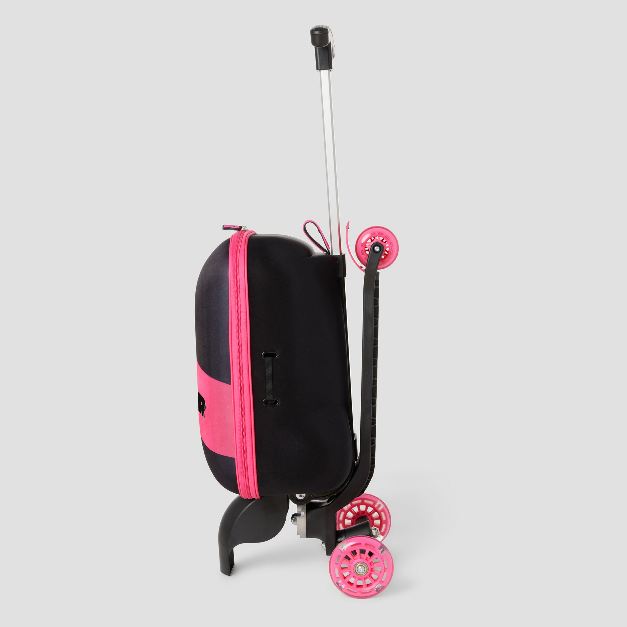 Lightning Pink Kids Scooter Suitcase | ROLL RIDER